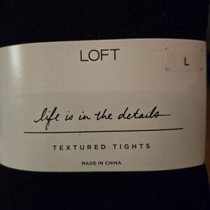 LOFT Black Textured Tights